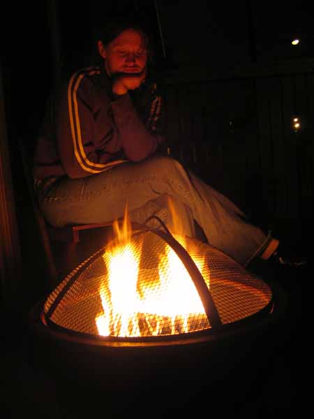 amanda watches the firebowl